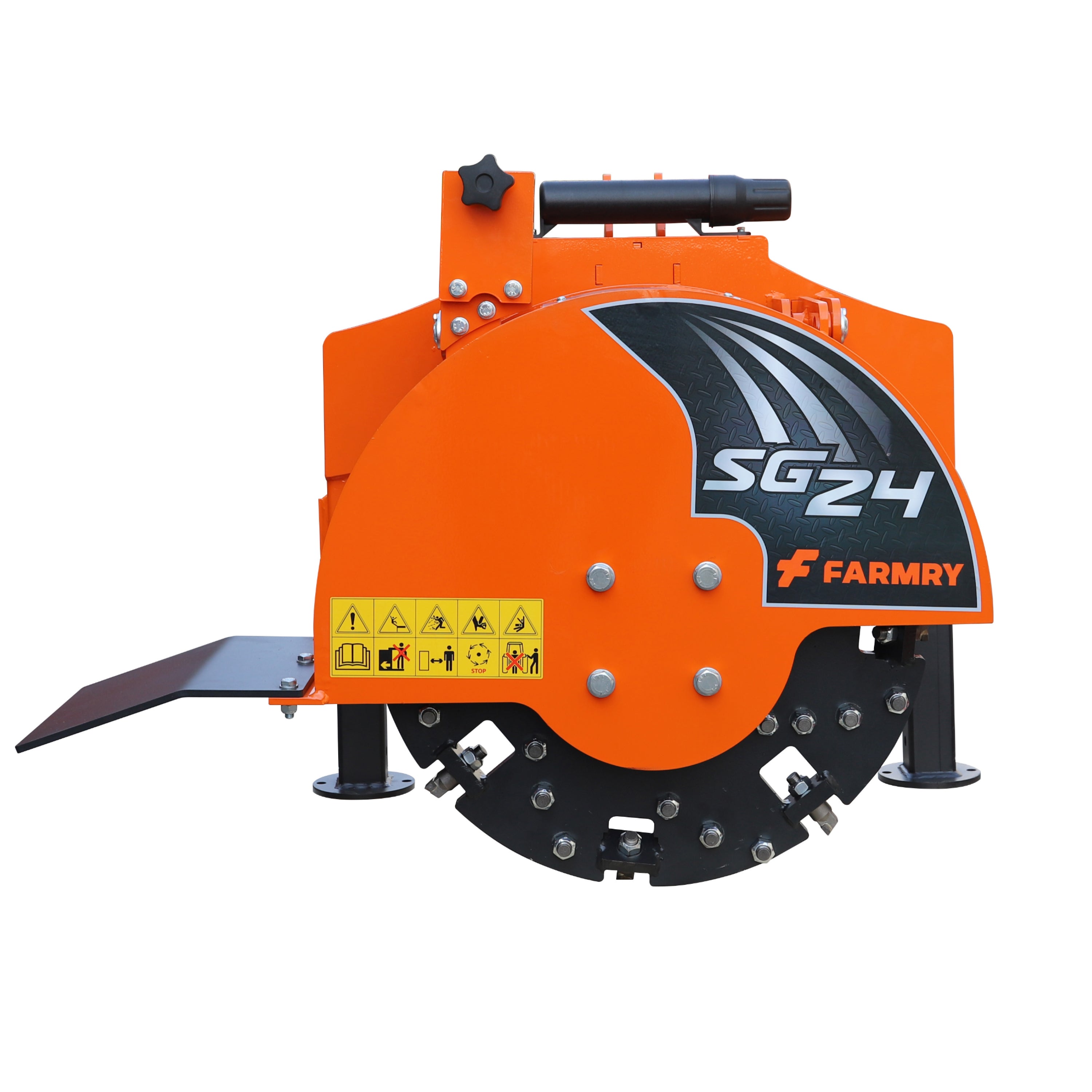 Farmry Category 1, 3-Point PTO Stump Grinder Works Great, 34 Carbide Teeth, for 15-45 HP Tractors (Slip Clutch & PTO Shaft Included), SG24 Stump Grinder