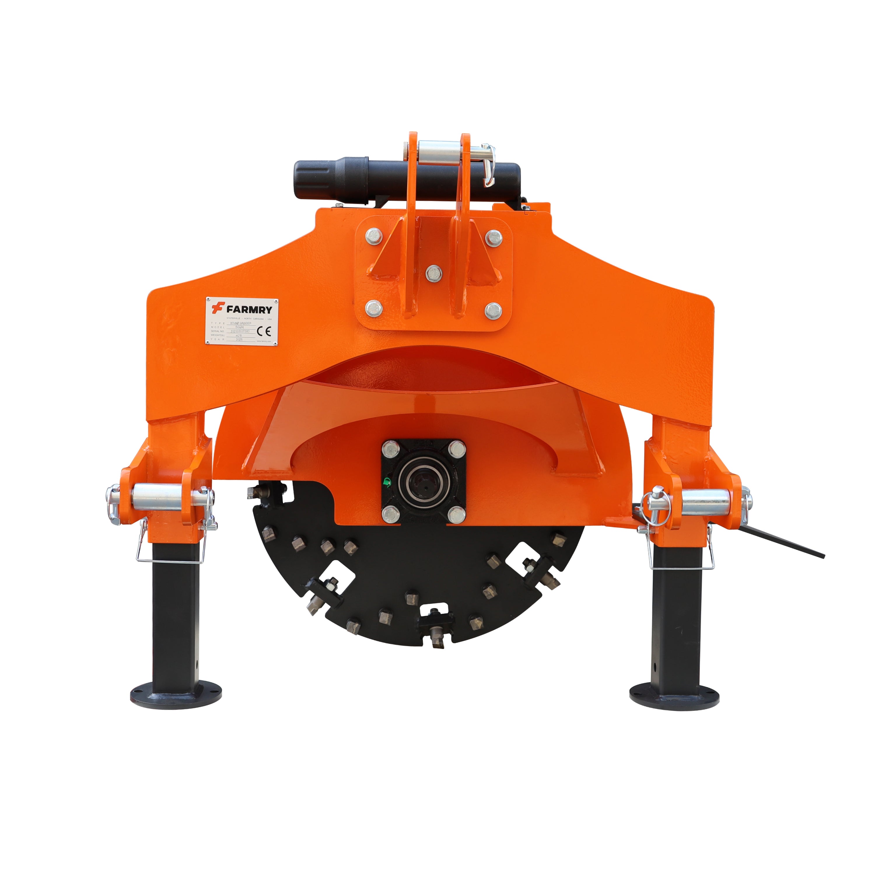 Farmry Category 1, 3-Point PTO Stump Grinder Works Great, 34 Carbide Teeth, for 15-45 HP Tractors (Slip Clutch & PTO Shaft Included), SG24 Stump Grinder